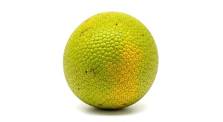 Ripe Green Breadfruit Isolated on White Background.
