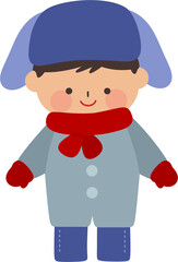 boy in winter clothes