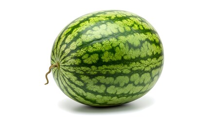 Fresh Ripe Watermelon Isolated on White Background.