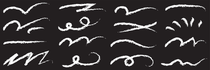 Red squiggle brush scribble underline. Marker pen emphasis highlight red swoosh stroke. Vector swoosh brush underline set for accent, marker emphasis squiggle element. Vector stock illustration 