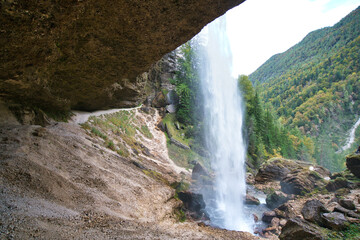 Peričnik waterfall in slovenia