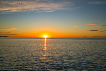beautiful sunset at the beach