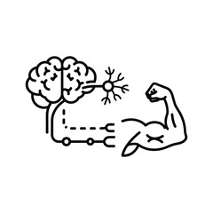 Brain-Muscle Connection Icon: Neural Control of Human Movement