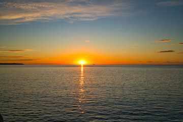 beautiful sunset at the beach