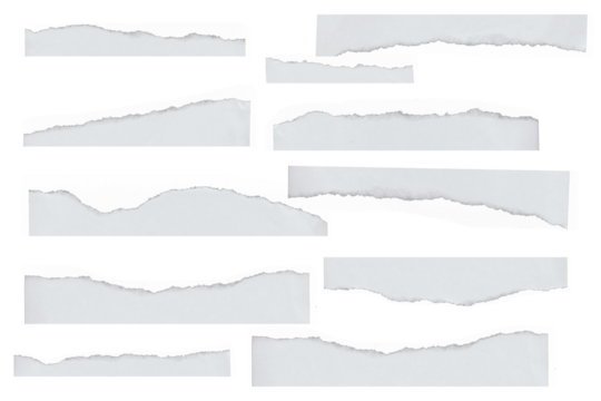 Ripped Paper PNG Overlay with Transparent Background – Realistic Torn Edge Texture for Design, Scrapbook, Craft, Poster, Frame, and Digital Art Projects