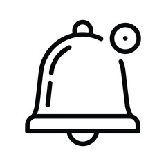 Notification bell icon with a new message alert symbol