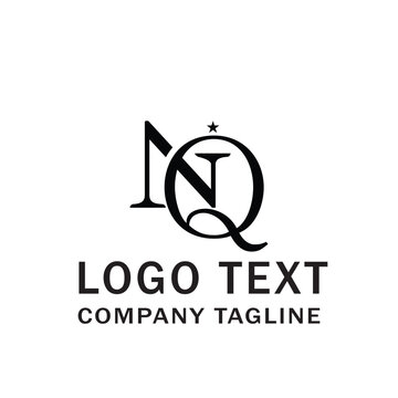 nq or nq  letter logo design 