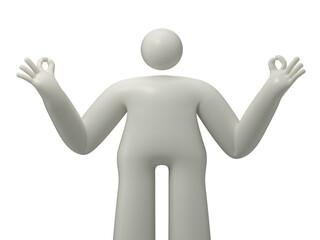 A man with OK gesture