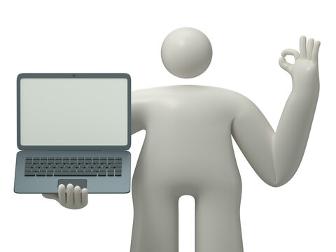 A man using a laptop