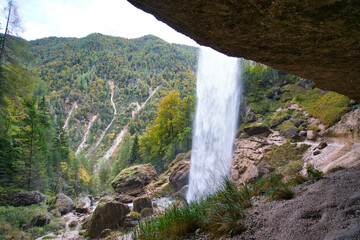 Peričnik waterfall in slovenia