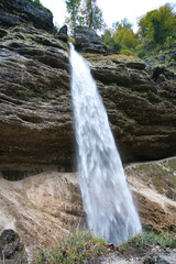 Peričnik waterfall in slovenia