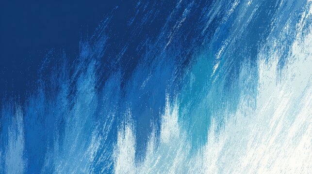 Blue gradient watercolor strokes creating an abstract background texture, presenting a dynamic artistic pattern with brushwork fading to white for a modern feel
