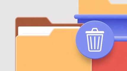 Streamline your workflow with this sleek trash icon, perfect for web design, app interfaces, or presentations on data management and digital organization in bright, modern style
