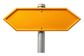 Empty Road Arrow Sign Image for Navigation and Traffic Projects on Transparent or White Background PNG