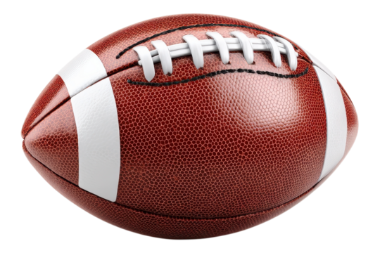 Official American Football for Sports and Game Concepts on Transparent or White Background PNG