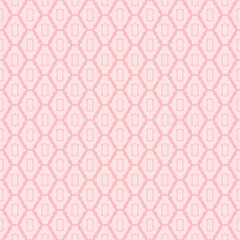 Seamless geometric pattern with pink hexagonal shapes on light background