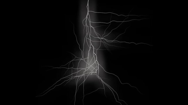 animated thunderbolt effect on black background