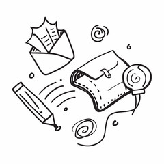 Minimalist Doodle Icon Set – Hand Drawn Line Art