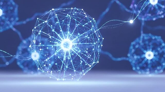 Abstract neuron network connection concept as digital brain background - Powered by Adobe