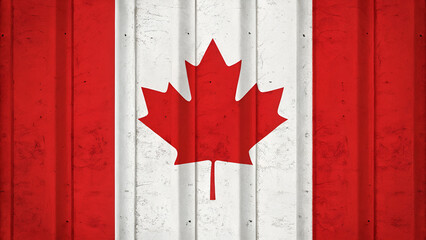 Distressed Canadian flag evokes patriotism and national pride, a striking symbol of Canadian identity and heritage with a rustic, textured feel