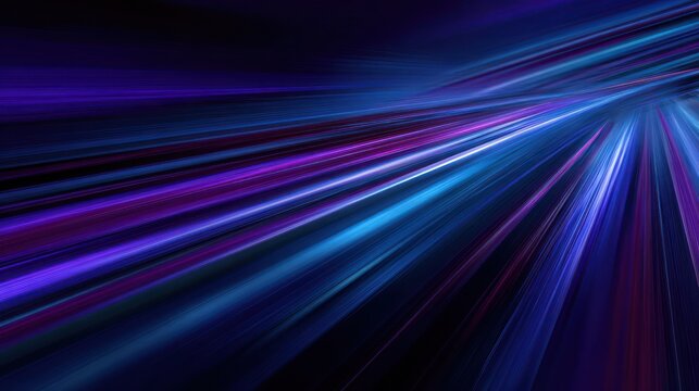 Dynamic Abstract Motion Blur in Blue and Purple Light Trails - Powered by Adobe