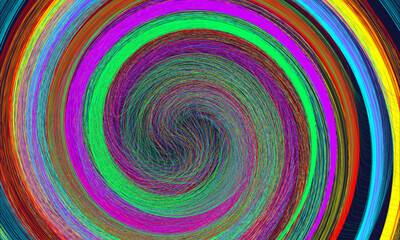 Colorful Abstract Spiral Background with Vibrant Swirl Lines and Dynamic Circular Motion