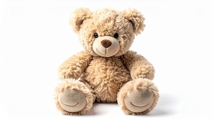 Fototapeta premium Classic Brown Teddy Bear Plush on Clean Soft Background