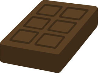 Dark chocolate bar with squares