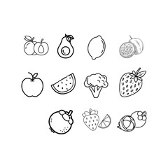 set of fruits