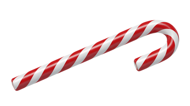 Realistic Red and White Candy Cane with Transparent Background Perfect for Valentine’s, love and spiritual themes. High-quality scalable PNGs for T-shirts, stickers, and digital projects.