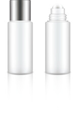 Realistic Roll-On Bottle Mockup – White Cosmetic Deodorant Packaging Vector EPS