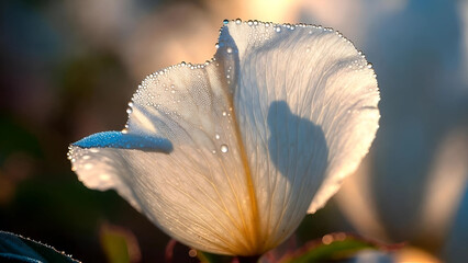flower petals with dew drops