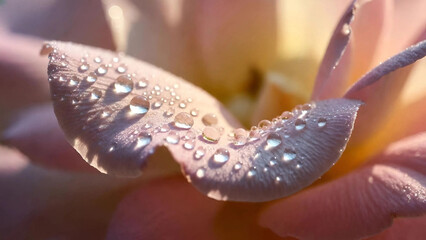 flower petals with dew drops