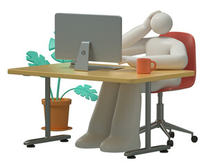 A man using a computer