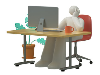 A man using a computer