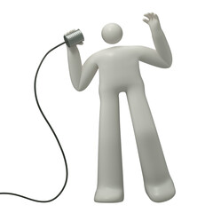 A man speaks into a microphone