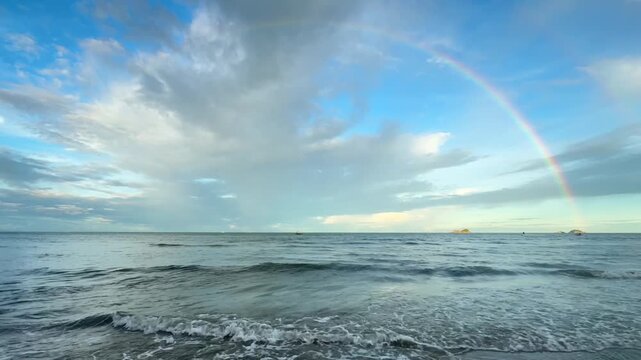 rainbow over the ocean