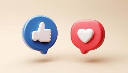 Interactions And Functions Of Social Media Buttons And Shapes For User Engagement And Communication With Emoji Reactions And Notifications -