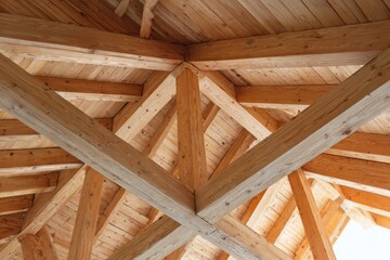 Wooden Roof Trusses in New Construction Framing