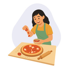 World Pizza Day Celebration Pizza Illustration
