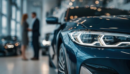 Luxury Car In Focus: A Married Couple'S First Car Purchase At A Dealership Amidst Picking Out Their Dream Vehicle.