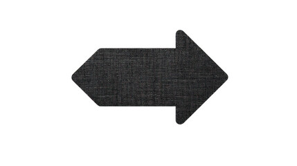 Obraz premium Black arrow icon textured surface right direction isolated on transparent background simple geometric shape modern minimal style navigation symbol digital graphic element