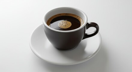 Obraz premium Coffee cup and saucer on white background