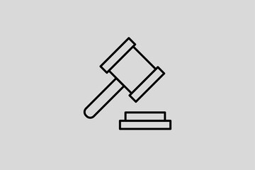 law illustration in line style design. Vector illustration.
