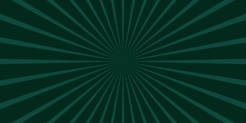A deep green sunburst pattern radiates from the center outwards across the entire frame creating a dynamic and energetic abstract background design with radiating lines and a central focal point