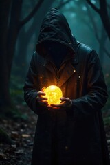 A shadowy figure attempts to pilfer a gleaming golden artifact, shrouded in darkness, leaving only a glimmer of the prize in the dim light ,  investigation, thief