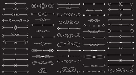 Elegant Decorative Lines and Dividers Collection Design Elements for Projects