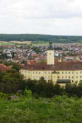 Obraz premium The view of Horneck castle in Gundelsheim, Baden Wuerttemberg, Germany