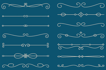 Elegant Decorative Divider Collection Classic Swirls and Line Accents