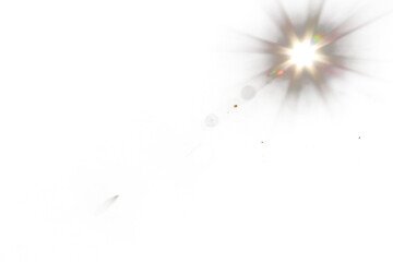 Fototapeta premium Sun Burst Flare PNG – Bright Lens Glow Overlay, Golden Light Spark Effect for Photo Manipulation, Retouching & Creative Design Work